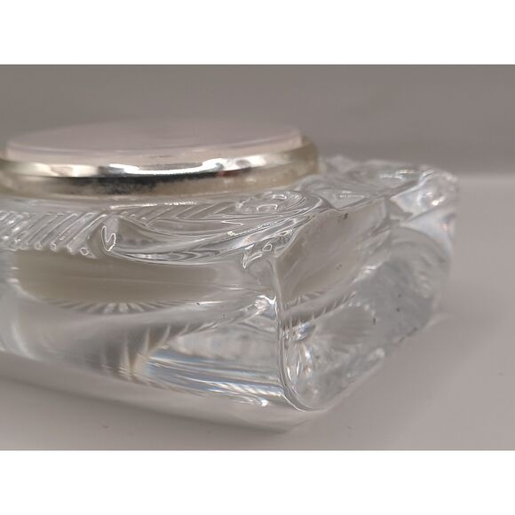 Vintage Cristal d'Arques Concept Leaded Crystal Palm Trees Mantel Desk Clock - Picture 4 of 9